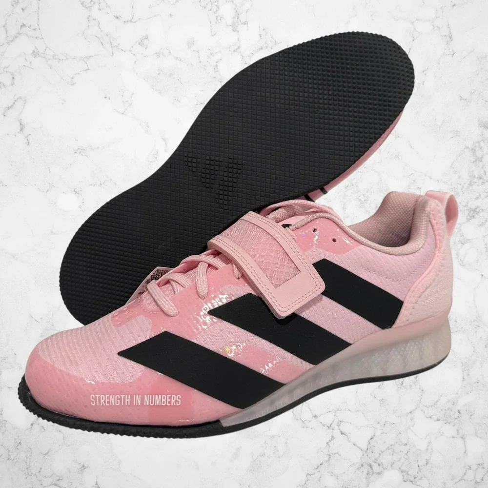 Men's Adidas Adipower Weightlifting Gym Shoes Pink Black JP9873 Size 10‎